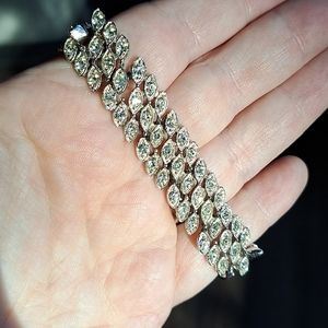 Vintage 1940s Ora Rhinestone Bracelet